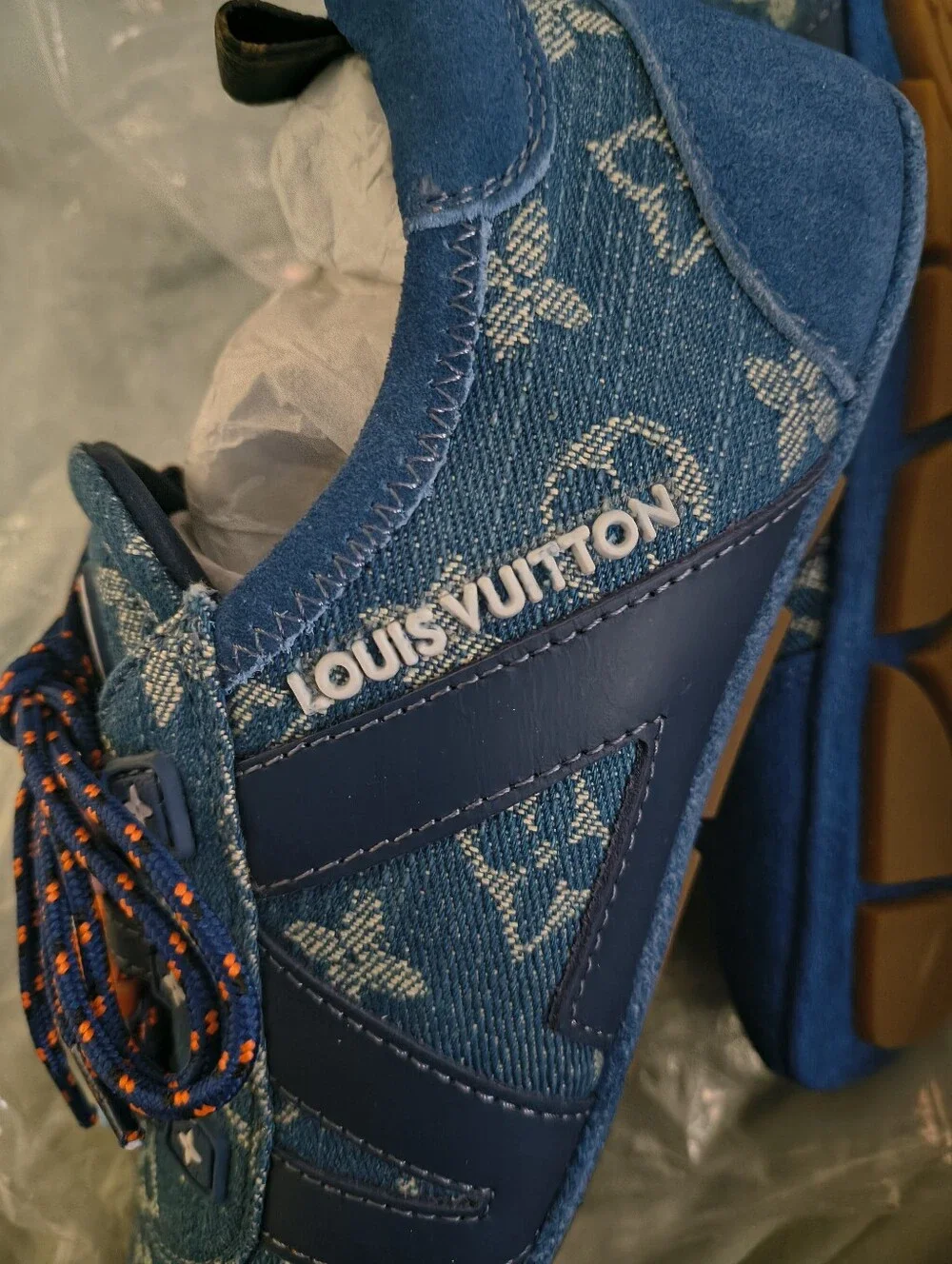 lv denim sneakerina